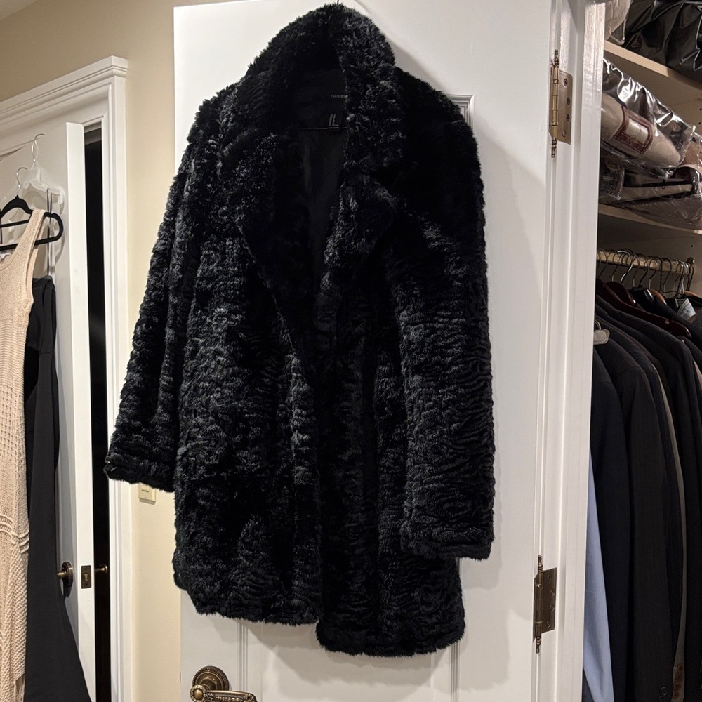 Forever 21 Black Teddy Jacket